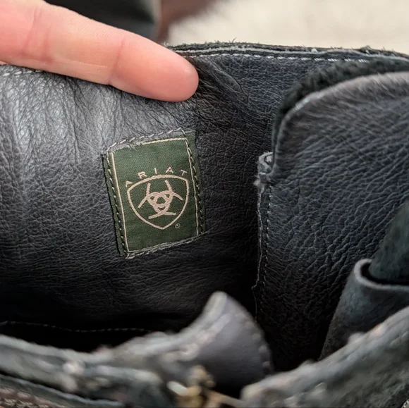 ARIAT Iona Lace Up Boots Zippered Tall Knee High Lug Sole Riding Equestrian 8 - Picture 8 of 9